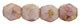 Firepolish 3mm (loose) : Opaque White - Topaz/Pink Luster