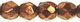 Firepolish 3mm (loose) : Topaz/Bronze