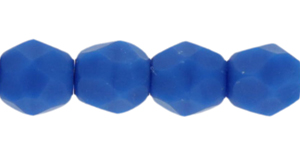 Fire-Polish 3mm (loose) : Matte - Opaque Blue