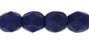 Fire-Polish 3mm (loose) : Matte - Navy Blue