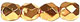 Firepolish 3mm (loose) : 24K Gold Plate