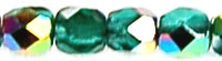 Fire-Polish 3mm (loose) : Emerald - Vitral