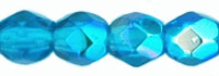 Fire-Polish 3mm (loose) : Capri Blue AB