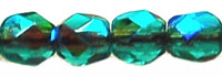 Fire-Polish 3mm (loose) : Dk Teal AB