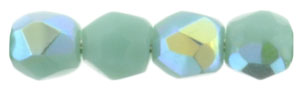 Fire-Polish 3mm (loose) : Opaque Turquoise AB
