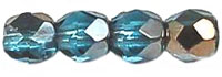 Fire-Polish 3mm (loose) : Bronze Iris - Dk Aquamarine