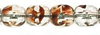 Fire-Polish 4mm (loose) : Crystal/DkTopaz