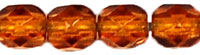 Fire-Polish 4mm (loose) : Dk Topaz