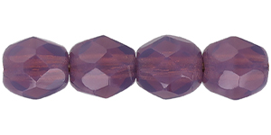 Fire-Polish 4mm (loose) : Milky Amethyst