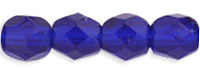 Fire-Polish 4mm (loose) : Cobalt