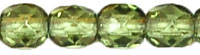 Fire-Polish 4mm (loose) : Dk Olivine