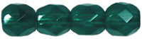 Fire-Polish 4mm (loose) : Alabaster Malachite Green