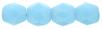 Fire-Polish 4mm (loose) : Sky Blue Coral