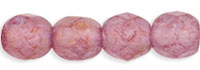 Fire-Polish 4mm (loose) : Luster - Stone Pink