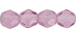 Fire-Polish 4mm (loose) : Milky Purple