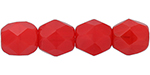 Fire-Polish 4mm (loose) : Opaque Red