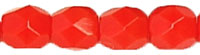 Fire-Polish 4mm (loose) : Opaque Lt Red