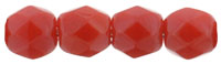 Fire-Polish 4mm (loose) : Opaque Lt Red