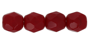 Fire-Polish 4mm (loose) : Opaque Red