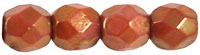 Fire-Polish 4mm (loose) : Luster - Opaque Rose/Gold Topaz