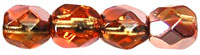 Fire-Polish 4mm (loose) : Copper - Med Topaz