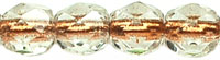Fire-Polish 4mm (loose) : Crystal - Copper-Lined