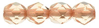 Fire-Polish 4mm (loose) : Rosaline - Copper-Lined