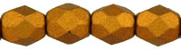 Fire-Polish 4mm (loose) : Matte - Metallic Goldenrod