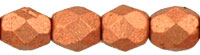 Fire-Polish 4mm (loose) : Matte - Metallic Copper