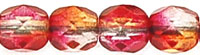 Fire-Polish 4mm (loose) : Dual Coated - Fuchsia/Lt Topaz