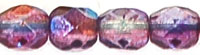 Fire-Polish 4mm (loose) : Dual Coated - Pink/Blue AB