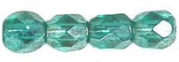 Fire-Polish 4mm (loose) : Luster - Emerald