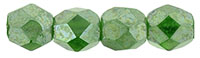 Fire-Polish 4mm (loose) : Luster - Dk Peridot