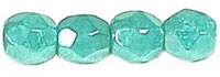 Fire-Polish 4mm (loose) : Luster - Opaque Turquoise