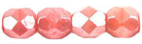 Fire-Polish 4mm (loose) : Luster - Carnation Pink