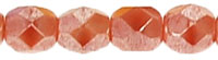 Fire-Polish 4mm (loose) : Luster Pink - Coral