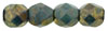 Fire-Polish 4mm (loose) : Persian Turquoise - Bronze Picasso