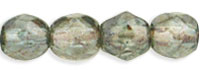 Fire-Polish 4mm (loose) : Luster - Transparent Green