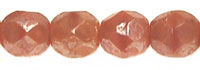 Fire-Polish 4mm (loose) : Luster - Pink Coral