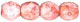 Fire-Polish 4mm (loose) : Topaz/Pink Luster - Opaque White