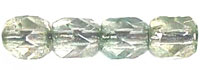 Fire-Polish 4mm (loose) : Luster - Transparent Lt Green