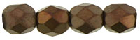 Fire-Polish 4mm (loose) : Matte - Dk Bronze