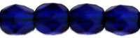 Fire-Polish 4mm (loose) : Matte - Cobalt