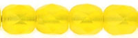 Fire-Polish 4mm (loose) : Matte - Lemon