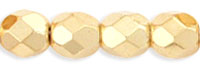 Fire-Polish 4mm (loose) : 24K Gold Plate