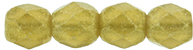 Fire-Polish 4mm (loose) : Sueded Gold Smoky Topaz
