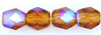 Fire-Polish 4mm (loose) : Dk Topaz AB