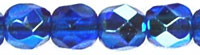 Fire-Polish 4mm (loose) : Med Cobalt AB