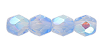 Fire-Polish 4mm (loose) : Crystal/Montana Blue AB