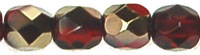 Fire-Polish 4mm (loose) : Bronze Iris - Ruby